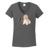 Ladies Heavy Cotton ™ 100% Cotton V Neck T Shirt Thumbnail