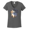 Ladies Heavy Cotton ™ 100% Cotton V Neck T Shirt Thumbnail