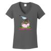 Ladies Heavy Cotton ™ 100% Cotton V Neck T Shirt Thumbnail