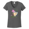 Ladies Heavy Cotton ™ 100% Cotton V Neck T Shirt Thumbnail