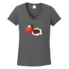 Ladies Heavy Cotton ™ 100% Cotton V Neck T Shirt Thumbnail
