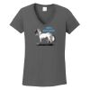 Ladies Heavy Cotton ™ 100% Cotton V Neck T Shirt Thumbnail