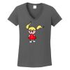 Ladies Heavy Cotton ™ 100% Cotton V Neck T Shirt Thumbnail