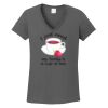 Ladies Heavy Cotton ™ 100% Cotton V Neck T Shirt Thumbnail