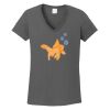 Ladies Heavy Cotton ™ 100% Cotton V Neck T Shirt Thumbnail