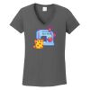 Ladies Heavy Cotton ™ 100% Cotton V Neck T Shirt Thumbnail