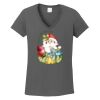 Ladies Heavy Cotton ™ 100% Cotton V Neck T Shirt Thumbnail