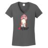 Ladies Heavy Cotton ™ 100% Cotton V Neck T Shirt Thumbnail