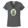 Ladies Heavy Cotton ™ 100% Cotton V Neck T Shirt Thumbnail