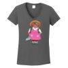 Ladies Heavy Cotton ™ 100% Cotton V Neck T Shirt Thumbnail