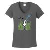 Ladies Heavy Cotton ™ 100% Cotton V Neck T Shirt Thumbnail