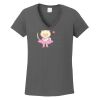 Ladies Heavy Cotton ™ 100% Cotton V Neck T Shirt Thumbnail