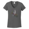 Ladies Heavy Cotton ™ 100% Cotton V Neck T Shirt Thumbnail