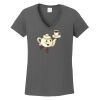 Ladies Heavy Cotton ™ 100% Cotton V Neck T Shirt Thumbnail