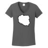 Ladies Heavy Cotton ™ 100% Cotton V Neck T Shirt Thumbnail