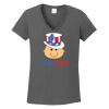 Ladies Heavy Cotton ™ 100% Cotton V Neck T Shirt Thumbnail