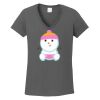 Ladies Heavy Cotton ™ 100% Cotton V Neck T Shirt Thumbnail