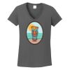 Ladies Heavy Cotton ™ 100% Cotton V Neck T Shirt Thumbnail