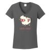 Ladies Heavy Cotton ™ 100% Cotton V Neck T Shirt Thumbnail
