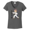Ladies Heavy Cotton ™ 100% Cotton V Neck T Shirt Thumbnail