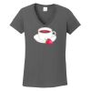 Ladies Heavy Cotton ™ 100% Cotton V Neck T Shirt Thumbnail