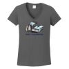 Ladies Heavy Cotton ™ 100% Cotton V Neck T Shirt Thumbnail