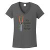 Ladies Heavy Cotton ™ 100% Cotton V Neck T Shirt Thumbnail