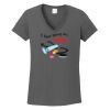 Ladies Heavy Cotton ™ 100% Cotton V Neck T Shirt Thumbnail