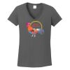 Ladies Heavy Cotton ™ 100% Cotton V Neck T Shirt Thumbnail