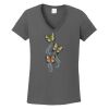 Ladies Heavy Cotton ™ 100% Cotton V Neck T Shirt Thumbnail