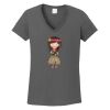 Ladies Heavy Cotton ™ 100% Cotton V Neck T Shirt Thumbnail