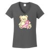 Ladies Heavy Cotton ™ 100% Cotton V Neck T Shirt Thumbnail