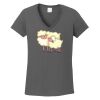 Ladies Heavy Cotton ™ 100% Cotton V Neck T Shirt Thumbnail