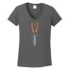 Ladies Heavy Cotton ™ 100% Cotton V Neck T Shirt Thumbnail