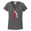 Ladies Heavy Cotton ™ 100% Cotton V Neck T Shirt Thumbnail