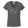 Ladies Heavy Cotton ™ 100% Cotton V Neck T Shirt Thumbnail
