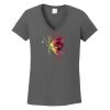 Ladies Heavy Cotton ™ 100% Cotton V Neck T Shirt Thumbnail