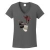 Ladies Heavy Cotton ™ 100% Cotton V Neck T Shirt Thumbnail