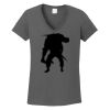 Ladies Heavy Cotton ™ 100% Cotton V Neck T Shirt Thumbnail