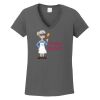 Ladies Heavy Cotton ™ 100% Cotton V Neck T Shirt Thumbnail