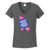 Ladies Heavy Cotton ™ 100% Cotton V Neck T Shirt Thumbnail