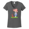 Ladies Heavy Cotton ™ 100% Cotton V Neck T Shirt Thumbnail