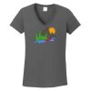 Ladies Heavy Cotton ™ 100% Cotton V Neck T Shirt Thumbnail