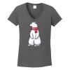 Ladies Heavy Cotton ™ 100% Cotton V Neck T Shirt Thumbnail