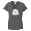 Ladies Heavy Cotton ™ 100% Cotton V Neck T Shirt Thumbnail