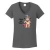 Ladies Heavy Cotton ™ 100% Cotton V Neck T Shirt Thumbnail