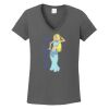Ladies Heavy Cotton ™ 100% Cotton V Neck T Shirt Thumbnail