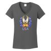 Ladies Heavy Cotton ™ 100% Cotton V Neck T Shirt Thumbnail