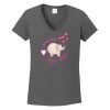 Ladies Heavy Cotton ™ 100% Cotton V Neck T Shirt Thumbnail
