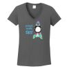 Ladies Heavy Cotton ™ 100% Cotton V Neck T Shirt Thumbnail